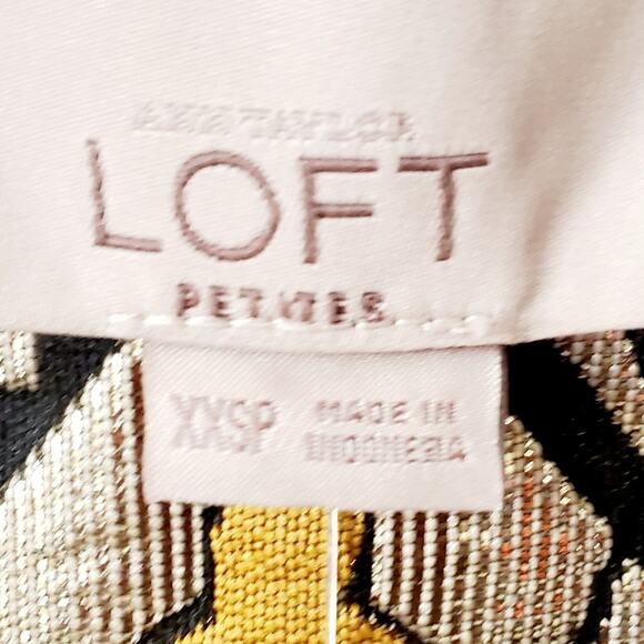 NWT Ann Taylor LOFT Mosaic Brocade Shimmer Jacquard Jacket Women's Size XXS - Picture 6 of 10